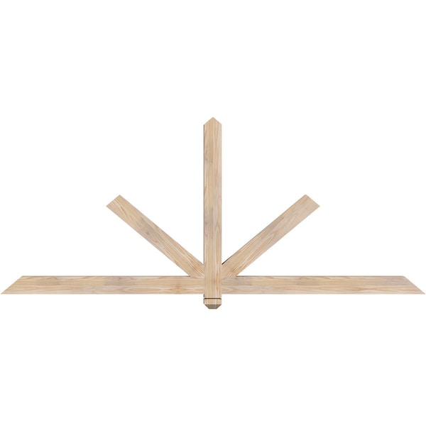 Ekena Millwork Kennewick Smooth Timber Gable Bracket, Douglas Fir, 84"W x 35"H x 3 1/2"D x 3 1/2"F, 10/12 Pitch GBW084X35X0404KEN00SDF - main